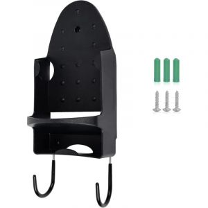 Noir Support de Planche &agrave; Repasser, Support Mural pour Fer &agrave; Repasser &eacute;lectrique, Organisateur de Rangement pour Planche &agrave; Repasser