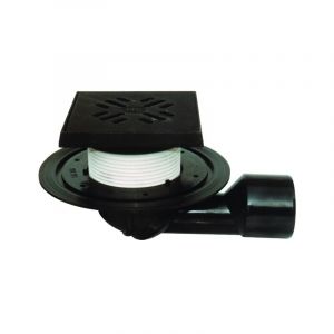 Ferrari Srl - Siphon de balcon et de terrasse DN50/75, disconnecteur hors gel, 150x150/137x137mm fonte