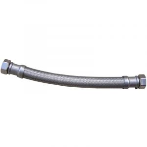 Mateu - Flexible sanitaire 100cm ff 20x27 DN13 tresse/douille inox 1p