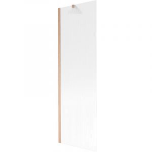 Mexen - Paroi de baignoire 1 volet 60 x 150 cm, rayures, cuivre bross&eacute; - 895-060-000-00-09-65