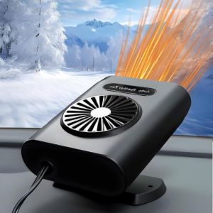 Chauffage de Voiture 12V, 200W D&eacute;givreur Rotatif &agrave; 360 &deg;, 2 en 1 Chauffage Desembuage de Voiture D&eacute;givreurs pour Auto, D&eacute;givreur de Pare-Brise