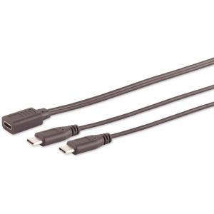 C&acirc;ble Y USB-C S-IMPULS, 2x USB-C, noir, 0,3 m