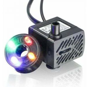 Mini pompe &agrave; eau avec LED 150L / h 2 W petit aquarium, jardin, fontaine, bassin de jardin, fontaine, pompe d'aquarium.