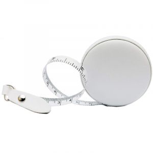 M&egrave;tre ruban r&eacute;tractable pour couture en cuir, petit m&egrave;tre ruban pour tailleurs et cr&eacute;ateurs, 1 pi&egrave;ce, 1,5 m&egrave;tre de large (blanc)