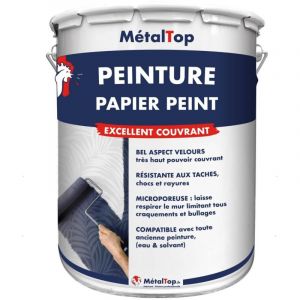 Peinture Papier Peint - Pot 5 L - 6003 - Vert olive - Metaltop