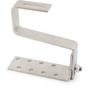 Crochet de toit r&eacute;glable pour tuile canal - Inox A2 40 - 80 - Boite de 20