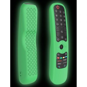 LG Smart TV Coque de t&eacute;l&eacute;commande en silicone &eacute;tanche pour AN-MR21GC MR21N/21GA Magic Remote Control Case Stand Film de protection ,vert,1PC