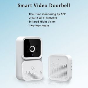 Decdeal Tuya &ndash; sonnette vid&eacute;o intelligente sans fil, cam&eacute;ra HD, d&eacute;tection de mouvement PIR, alarme IR, sonnette de s&eacute;curit&eacute;, interphone Wi-Fi pour