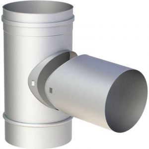 Le Sanitaire - Raccord t 87° ø 150 mm Klix avec larmier