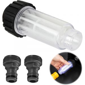 Filtre &agrave; Eau pour Nettoyeur Haute Pression Raccord 3/4" avec 2 Raccords Enfichables Filtre Anti-sable pour Pompe &agrave; Eau Compatible avec K&auml;rcher K2-K7