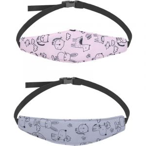 YMYNY 2pcs Cale tete Enfant Voiture,Maintien Tete Enfant Voiture,Cale-t&ecirc;tes pour Si&egrave;ges Auto,Appui-T&ecirc;te Enfant pour Voyage en Voiture,Bandeau Voiture