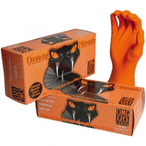 Gant Black Mamba nitrile orange Std - Boîte de 100 Taille s - 6/7