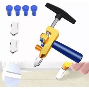 Coupe Verre Coupe Carrelage Manuel, 2 En 1 Kit D'Outils Pour Couper Les Carreaux De Verre Decoupe Verre Avec Brise Verre, Outil De Coupe De Verre