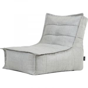 Pouf méridienne d'intérieur et d'extérieur Dolce, grand Pouf Fauteuil xxl, Gris, oeko-tex - Icon