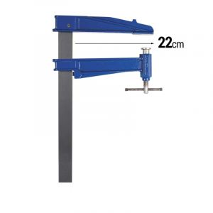 Serre-joint grande saillie modèle s - tige 40 x 10 mm saillie 22 cm Capacité de serrage : 80 cm