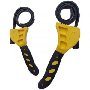 Lot de 2 Ensemble de Filtre à Huile Clé à Sangle pour Ouvre Bocal Clé à tuyaux Clef à Sangle Clé à Sangle Universel Clé à molette, Serre-écrou Outil