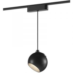 Spot led Suspendu sur Rail Magn&eacute;tique 25mm Extra-Plat 12W 48V Concave &Oslash;100 mm Noir 2700K Blanc chaud