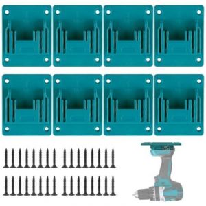 Support Outils Mural pour Makita 18V, 8 Pi&egrave;ces Support Machine Makita avec 32 Vis, Porte Outils Mural Support Perceuse pour Makita Perceuse sans Fil