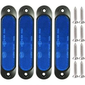 4pcs Bleu 12V-24V Marqueur Latéral Avant 27 LED Remorque Camion, Marqueur LED Arrière Remorque Parking Clignotants pour Camion, Bus, Bateau, Rv,