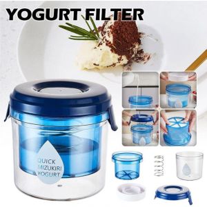 Filtre &agrave; yaourt grec press&eacute; &agrave; froid de 1300 ml, s&eacute;parateur de lactos&eacute;rum, yaourti&egrave;re, filtre &agrave; yaourt de haute qualit&eacute; et &eacute;conomique pour un yaourt