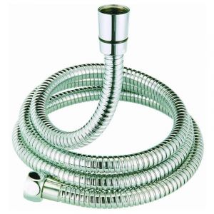 Flexible de douche - concerto - 1.50 m&egrave;tre - en laiton - argent brillant double agrafage Alterna h25001-150b