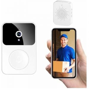 Carillon et sonnette Sonnette Sans Fil Connect&eacute;e Avec Cam&eacute;ra De Surveillance, Wifi Smart Camera, Enregistrement Vid&eacute;o, Sonnette Porte (Type-C),