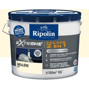 Ripolin - Peinture Façade Universelle 2 en 1 avec Sous-Couche Intégrée - Mat - 10L - Meulière