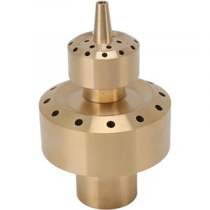 Jeffergarden Buse de fontaine à Double colonne en cuivre, buse de fontaine musicale, buse de paysage, buse de fontaine d'eau G1,5 pouces