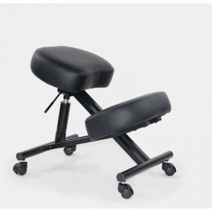 Chaise de bureau ergonomique assis-genoux similicuir &ndash; Rembourrage 10 cm &ndash; Charge maximale 200 kg &ndash; R&eacute;glable en hauteur par gaz
