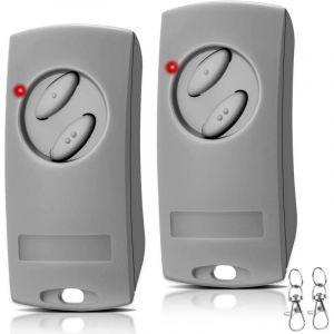 Lot de 2 t&eacute;l&eacute;commandes d'ouverture de porte de garage 433,92 MHz pour EcoStar RSE2-433, RSC2-433, RSZ1-433, pour EcoStar Liftronic 500/700/800 pour