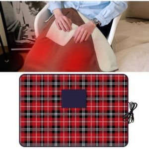 Couverture Chauffante USB pour Voiture - Plaid &Eacute;lectrique Pliable 12V/5V pour Si&egrave;ge Auto, Genoux, Camping et Voyage - Ch&acirc;le Chauffant Portable