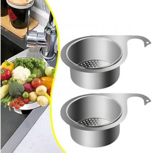 Tamis pour &eacute;vier, 2 &eacute;viers en Acier Inoxydable en Forme de Cygne, Panier filtrant Suspendu au Robinet, Tamis pour &eacute;vier pour filtrer Les d&eacute;chets de