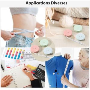 3 Pi&egrave;ces Metre Ruban, 1.5m Metre Ruban Couture, Double Face Mesurer la Taille M&egrave;tre Ruban, R&eacute;tractable M&egrave;tre Ruban Couture pour Regime Couture Taill