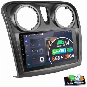 Pour Renault Dacia Duster Dokker Logan Sandero 6 + 128G APPLE Carplay autoradio Android 14 6+128G