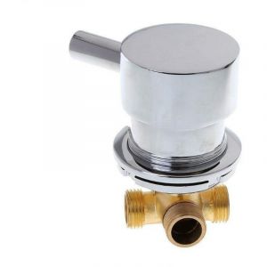 Mitigeur Thermostatique de Douche en Laiton, Robinet de Sortie Deux en Un G1/2" pour Salle de Bain, Eau Froide et Chaude pour Cabine de Douche