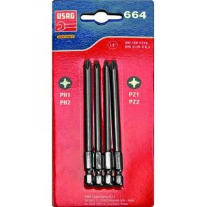 Usag - 664 S4/100 U06640210 Assortiment d'inserts sous blister 1/4'' Connection