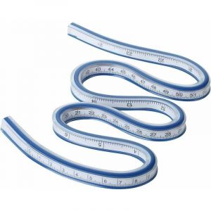 ZVD - 1 Pièces 60cm Règle Courbe Flexible, Règle Courbe en Plastique, Règle à Mesurer pour Studio, Dessin, Vêtement, Menuiserie
