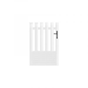 Gefradis - Portillon battant manuel pvc blanc alençon droit L100 x H145 cm - Poignée à droite
