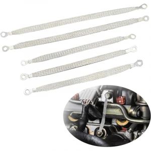 Lot de 3 sangles de mise &agrave; la terre pour moteur automobile, 25,4 x 1,27 cm et 2 sangles de mise &agrave; la terre de 33 x 1,27 cm pour v&eacute;hicules