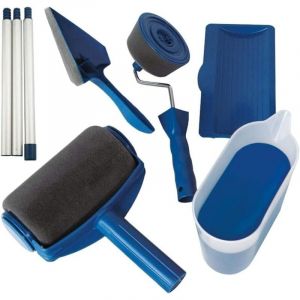 Rouleau de Peinture avec r&eacute;servoir Anti-Goutte Rechargeable et poign&eacute;e Extensible, Variable, Moyenne