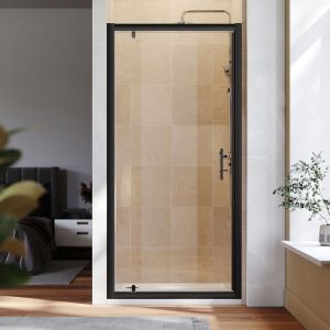 Porte de Douche Black Paroi de douche Pivotante Cabine de douche &agrave; une porte 76cm - Sirhona