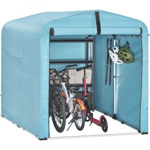 SoBuy Abri de Jardin, Cabane de Jardin Exterieur Imperméable, abri Moto avec des Crochets, Garage pour Vélo et Outils, Abri Vélo, Rangement et