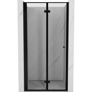 Mexen - Mist-F porte de douche pliante gauche 85 cm, cadre noir, noir - 8A6-085-000-70-70-L