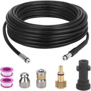 Tuyau de débouchage de tuyau 10M pour Kärcher, kit de nettoyage de tuyau de vidange de nettoyeur haute pression pour Kärcher série K2-K7 et lavor