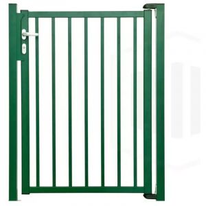 Portillon aluminium barreaud&eacute; Haut 120 x Larg 100 cm Vert 6005 Vendu avec 2 poteaux