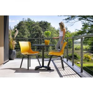 Ensemble Hartman table sophie Bistro hpl flip 68 + 2 chaises sophie Dining - Jaune