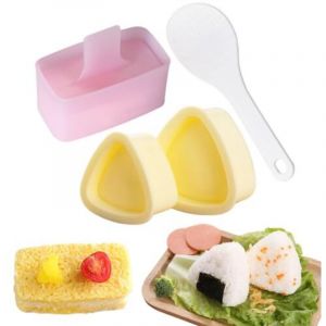 [JAMAIS UTILIS&Eacute;]Moule Onigiri Triangle, Moule &agrave; Onigiri Bricolage, Moule &agrave; Sushi Triangle, Moule &agrave; Sushi Triangulaire Onigiri Maker avec Cuill&egrave;re &agrave;