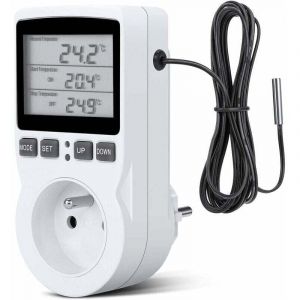 Prise thermostat, prise minuterie num&eacute;rique, prise programmable num&eacute;rique avec sonde, minuterie num&eacute;rique programmable, prise thermostat de chauffage
