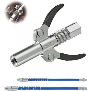3x Embout Pompe a Graisse avec Tuyau Flexible, Pompe a Graisse Pneumatique Electrique Manuelle,Coupler G pour Pompe &agrave; Graisseur Convient pour Tous
