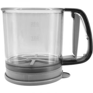 Tamis à farine fine double couche, tamis à farine à une main avec couvercle, saupoudreur à farine, saupoudreur de sucre en poudre, tamis à main pour